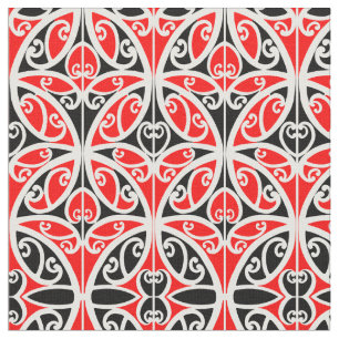 Vintag Maori New Zealand Tribal Art Muster Stoff