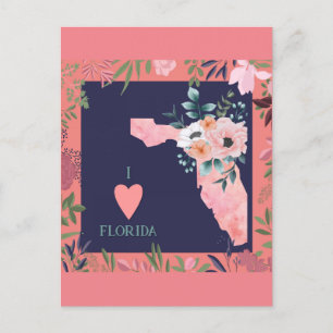 Vintag Map Florida USA Feiertagspostkarte