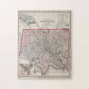 Vintag Map of Baltimore MD (1876) Puzzle