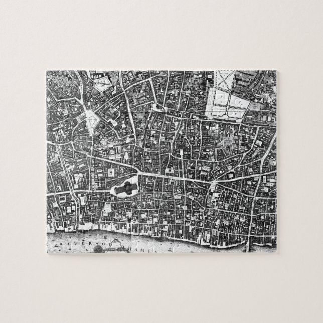 Vintag Map of London England (1677) Puzzle (Horizontal)