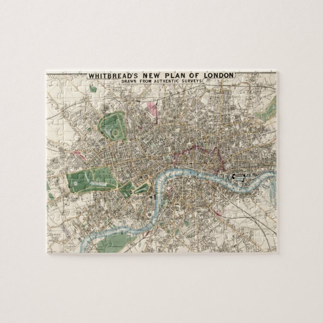Vintag Map of London England (1853) Puzzle (Horizontal)
