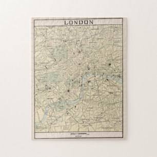 Vintag Map of London England (1901) Puzzle