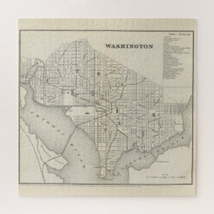 Vintag Map of Washington DC (1866) Puzzle