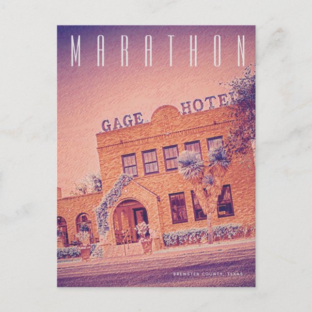Vintag Marathon Texas Travel Postcard Postkarte (Vorderseite)
