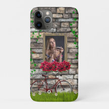 Vintag Märchenhof Fahrrad Rose Girly Foto Rahmen