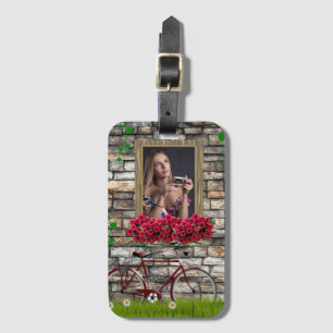 Vintag Märchenhof Fahrrad Rose Girly Foto Rahmen Gepäckanhänger