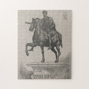 Vintag Marcus Aurelius Statue Illustration (1889) Puzzle