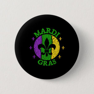 Vintag Mardi Gras Carnival Vintag Retro Jester H Button