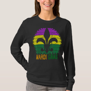 Vintag Mardi Gras Lilie Karnival Fat Tuesd T-Shirt