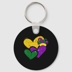Vintag Mardi Gras Niedlich Hearts Girls Schule Kin Schlüsselanhänger