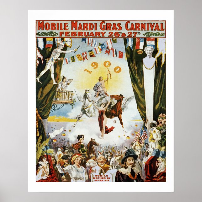 Vintag Mardi Gras Poster (Vorne)