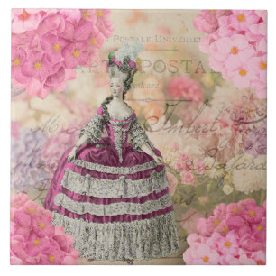 Vintag Marie Antoinette Keramik Tile Fliese