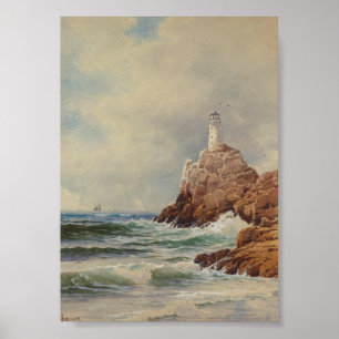 Vintag Marine Lighthouse Alfred Thompson Bricher Poster