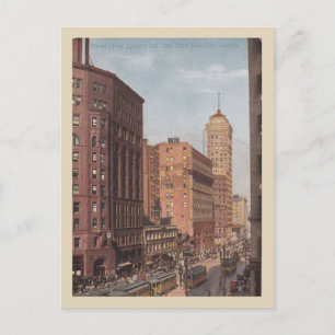 Vintag Market Street, San Francisco Travel Postkarte