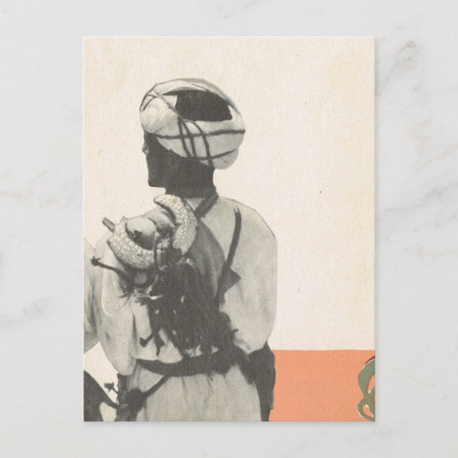 Vintag Marrakesch, Maroc, ARab-Wachmann Postkarte (Vorderseite)