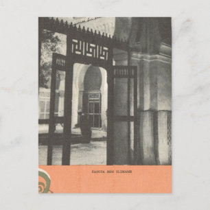 Vintag Marrakesch, Maroc, Grabmal von Ben Slimane Postkarte