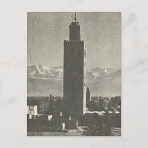 Vintag Marrakesch, Maroc, La Koutoubia Postkarte
