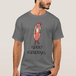 Vintag Marry Wienermas Alberner Hot-Dog in Weihnac T-Shirt