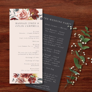 Vintag Marsala Blush Pewter Floral Programm