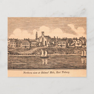 Vintag Martha's Vineyard Illustration in Tisbury Postkarte