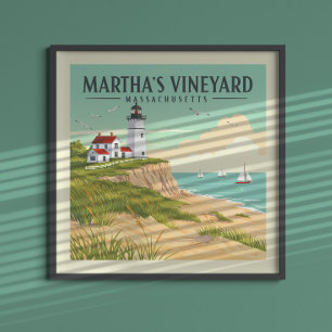 Vintag Martha's Vineyard Massachusetts Poster
