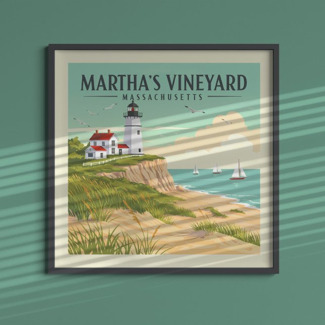 Vintag Martha's Vineyard Massachusetts Poster (Von Creator hochgeladen)