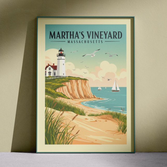 Vintag Martha's Vineyard Massachusetts Poster (Von Creator hochgeladen)