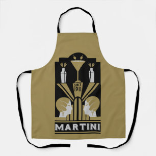 Vintag Martini Art Deco Schürze