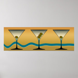 Vintag Martini Art Poster