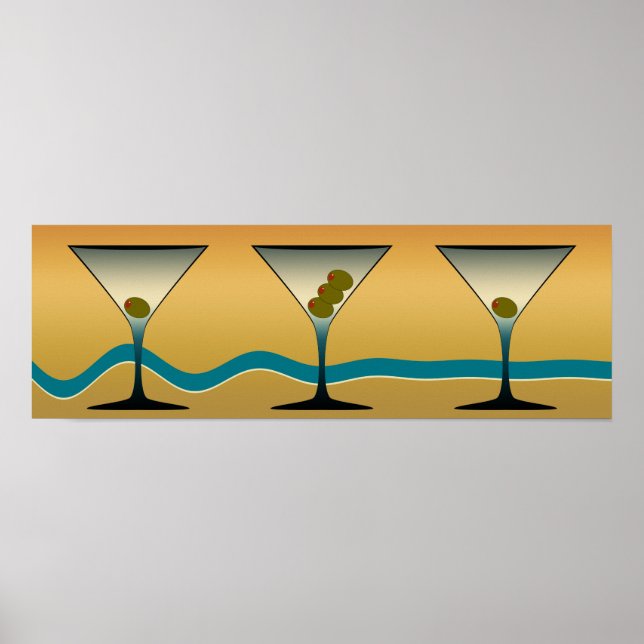 Vintag Martini Art Poster (Vorne)