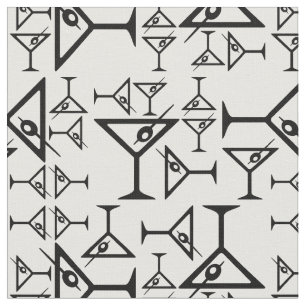 Vintag Martini-Gläser Schwarz & Weiß Martini Stoff