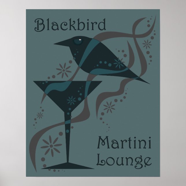 Vintag Martini Lounge Poster (Vorne)