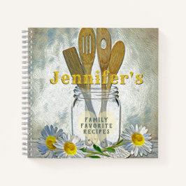 Vintag Mason Jar mit Herz und Milchkochkohle Notizbuch
