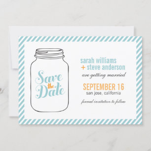 Vintag Mason Jar Wedding Save the Date