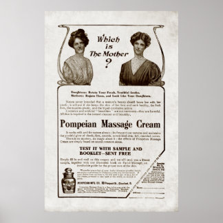 Vintag Massage Cream Ad von 1907 Poster