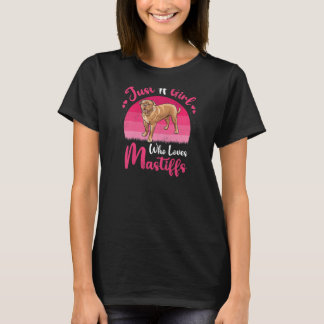 Vintag Mastiff Hund nur ein Mädchen, das Mastiff L T-Shirt