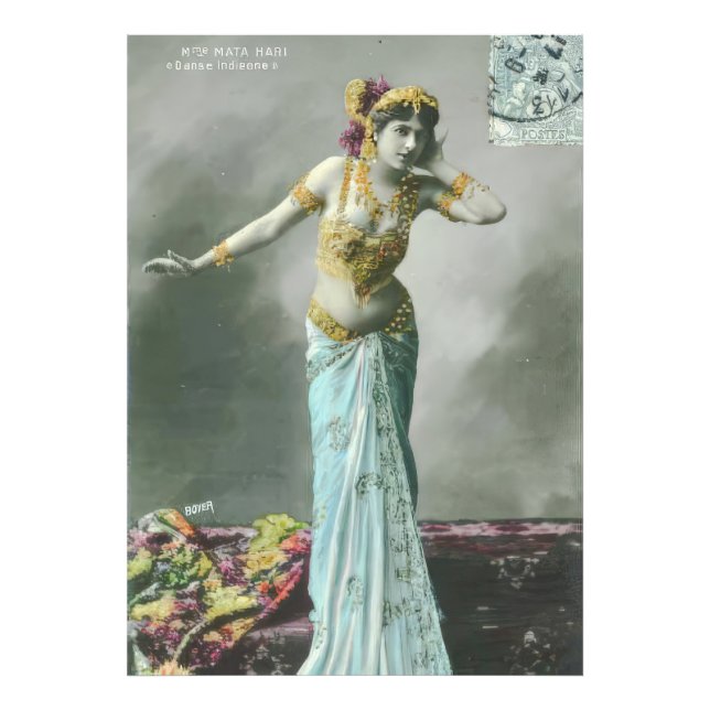 Vintag Mata Hari Postcard Fotodruck (Vorne)