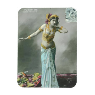 Vintag Mata Hari Postcard Magnet