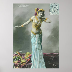 Vintag Mata Hari Postcard Poster