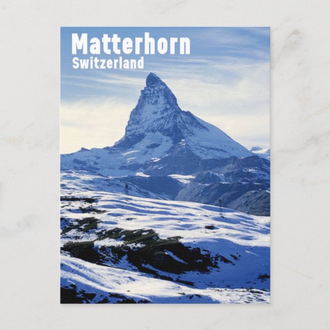 Vintag Matterhorn, Schweiz Postkarte (Vorderseite)