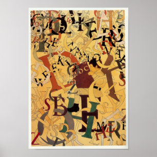 Vintag Maxfield Parrish Alphabet Poster