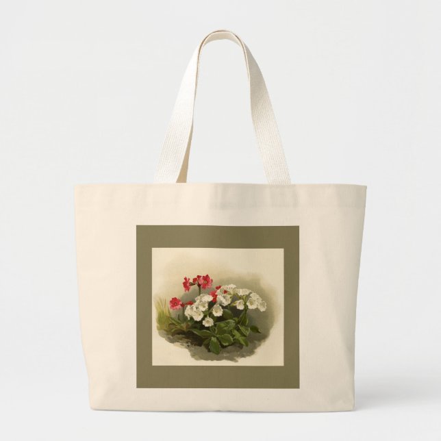 Vintag Meadow Primrose Jumbo Tote Bag Stoffbeutel (Vorne)