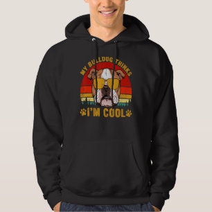 Vintag meint mein Bulldog, ich bin Cooler Hund Hoodie