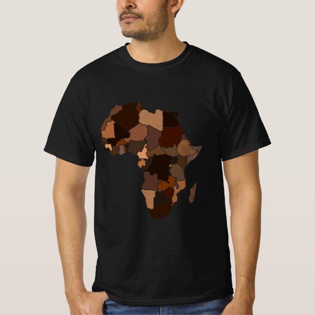 Vintag Melanin Africa Map T-Shirt Unisex (Vorderseite)