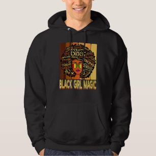 Vintag Melanin Afro Black Girl Magic Queen Black Hoodie