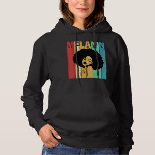 Vintag Melanin Afro Women Black Hoodie