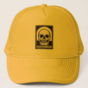 Vintag Memento Mori Skull Illustration Truckerkappe
