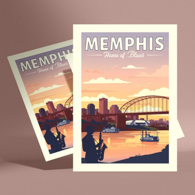 Vintag Memphis Postkarte (Von Creator hochgeladen)
