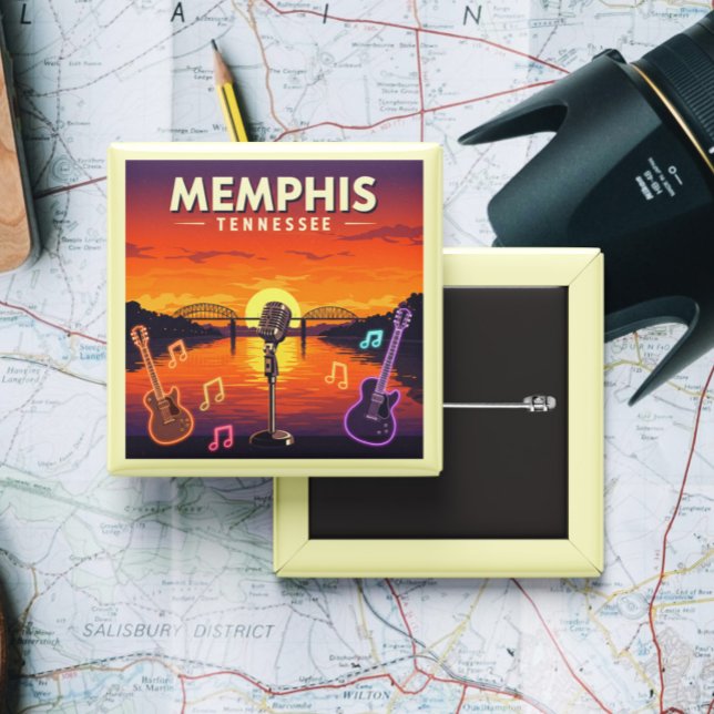 Vintag Memphis Tennessee Button (Von Creator hochgeladen)