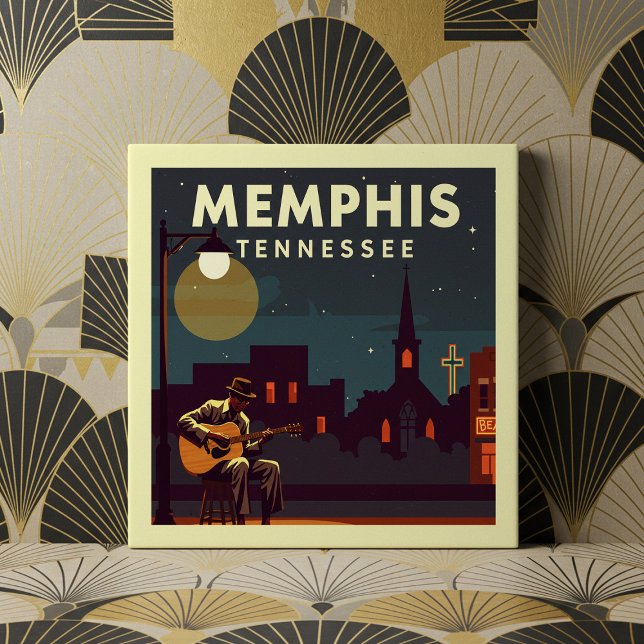 Vintag Memphis Tennessee Fliese (Von Creator hochgeladen)